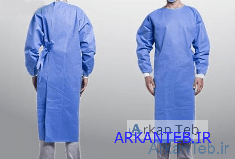 گان جراح XL غیر استریل ( ۱۲۰*۱۶۰ ) ۳۸ گرم حریر بافت