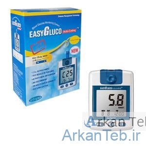تصویر دستگاه تست قند خون ایزی گلوکو ( easy gluco ) + یک بسته نوار تست ۵۰ عددی