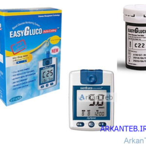 دستگاه تست قند خون ایزی گلوکو ( easy gluco ) ( پک کامل دستگاه ایزی گلوکو همراه با ۵۰ عدد نوار تست قند )