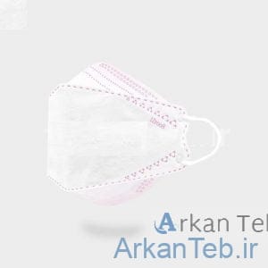ماسک سه بعدی سفید صورتی