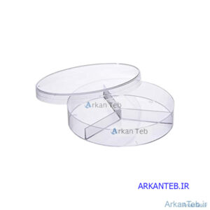 پتری دیش بزرگ شفاف ( 10 cm ) سه خانه ( بسته 12 عددی ) (ارسال از تهران)