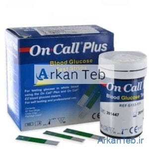 نوار تست قند خون آنکال پلاس (on call plus) بسته 50 عددی ارکان طب