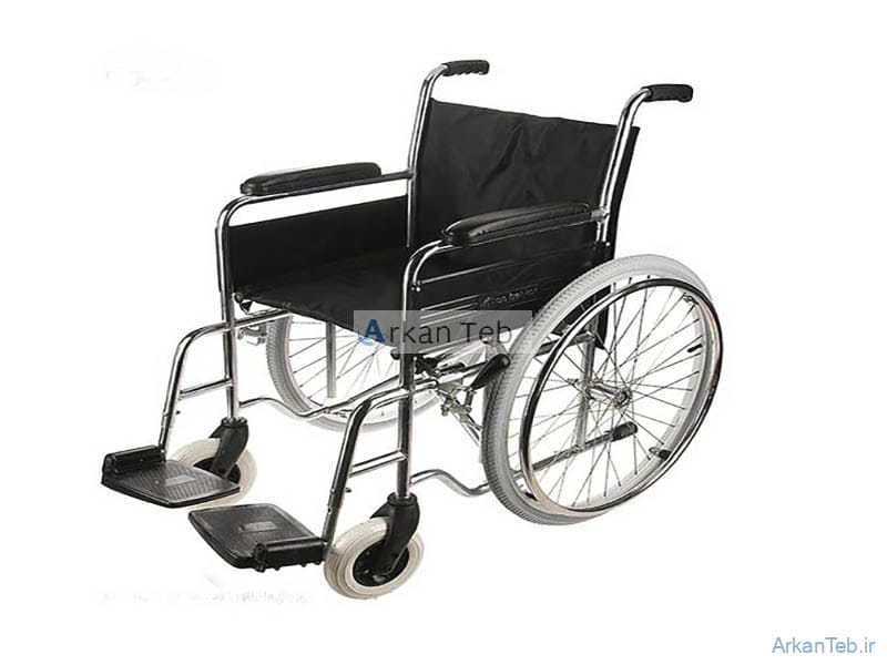 ویلچر ایران بهکار مدل ۷۰۳ آبکرم چرخ عقب توپر ارکان طب