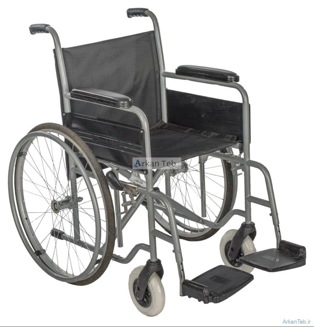 ویلچر ایران بهکار مدل ۷۰۳ رنگی چرخ عقب توپر ارکان طب