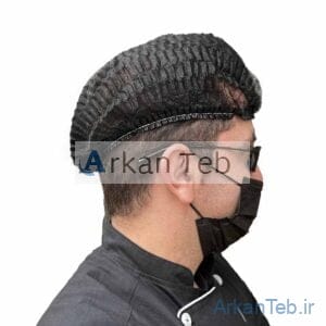 کلاه آکاردئونی مشکی ارکان طب