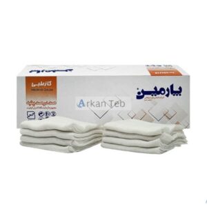 گاز بیمارستانی 500 گرمی نخدار پارمین بسته بندی جعبه دار ارکان طب