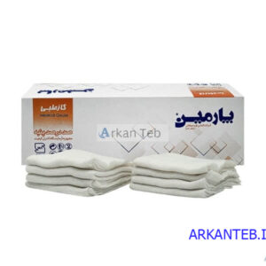 گاز بیمارستانی 500 گرمی نخدار پارمین بسته بندی جعبه دار ارکان طب