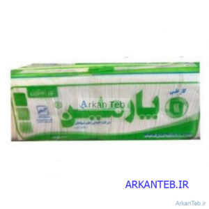 گاز بیمارستانی 500 گرمی نخدار پارمین بسته بندی پلاستیکی ارکان طب