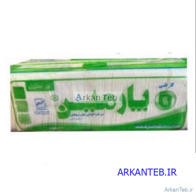 گاز بیمارستانی 500 گرمی نخدار پارمین بسته بندی پلاستیکی ارکان طب