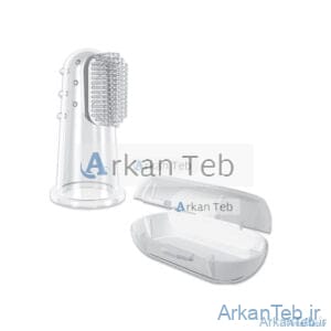 مسواک انگشتی با قوطی مسافرتی و جعبه