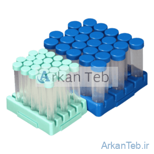 لوله مخروطی 15ml همراه با رک نگهدارنده بسته 25 عددی