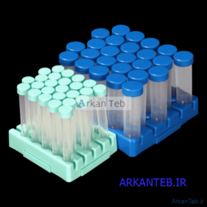 لوله مخروطی 15ml همراه با رک نگهدارنده بسته 25 عددی