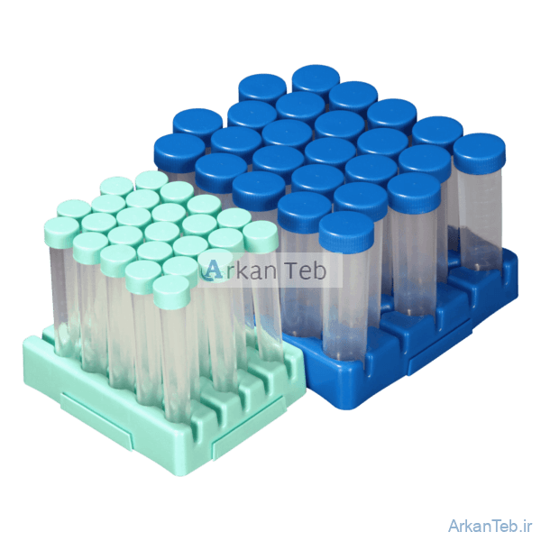 لوله مخروطی 15ml همراه با رک نگهدارنده بسته 25 عددی
