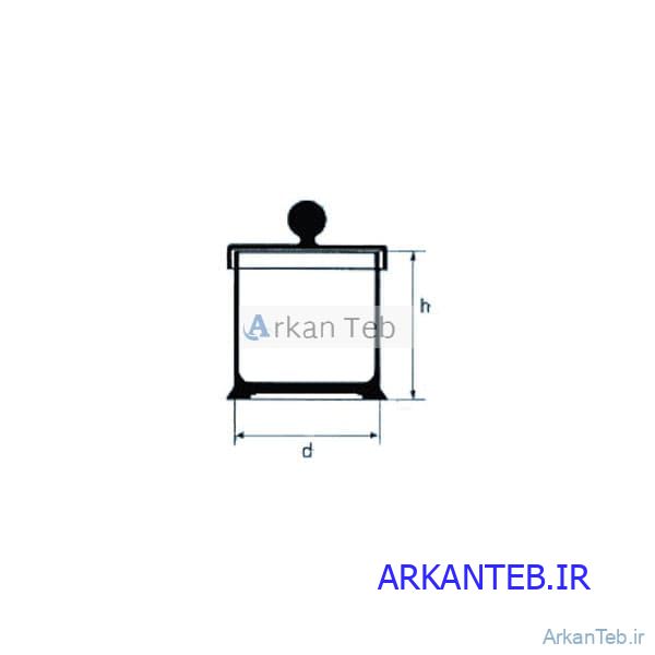 جار دربدار شیشه ای پایه دار 100×100 لبه سمباده ای