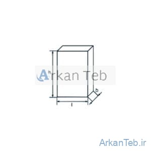 جار شیشه ای مکعبی با ابعاد 180×130×180 mm لبه سمباده ای