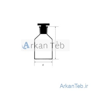 شیشه پودری (شیشه واکنش) 2000ml شیشه کهربایی با درب شیشه ای