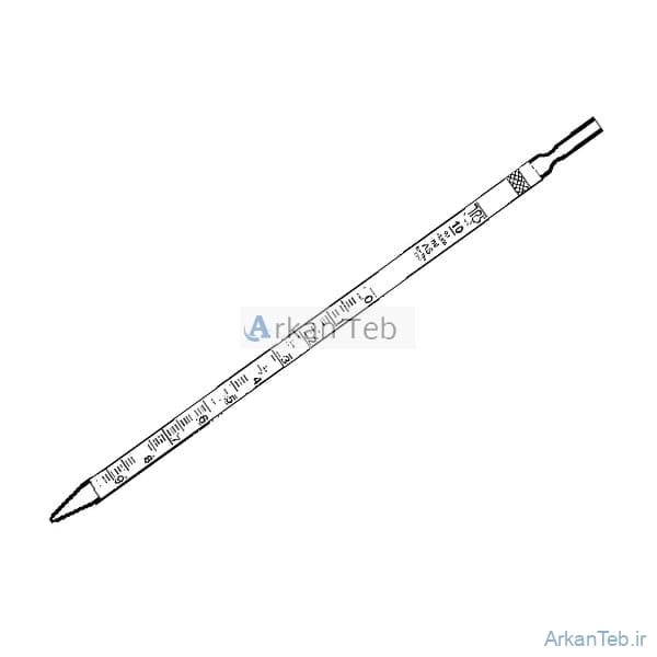 پیپت مدرج 25ml ،کلاس AS درجه بندی قهوه ای (کهربایی) 0.1ml برند TGI