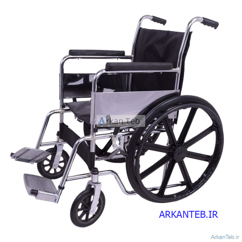 ویلچر کروم با چرخ توپر سروپیکرتوس کد 399301_ارکان طب