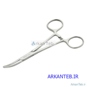 پنس هموستات سر کج ارکان طب
