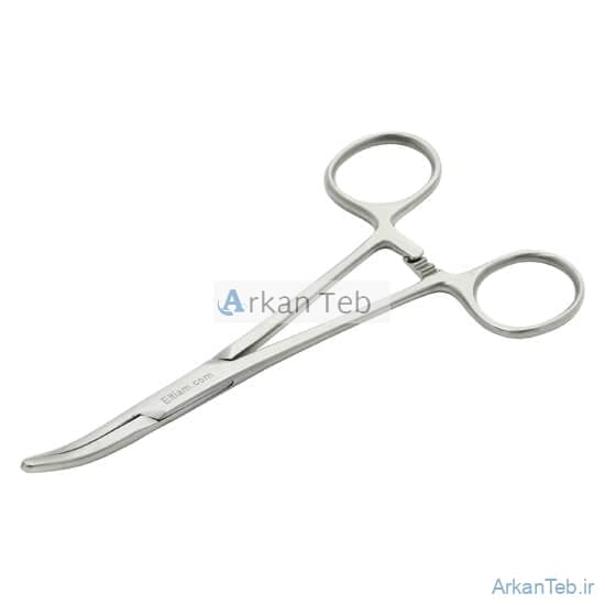 پنس هموستات سر کج ارکان طب