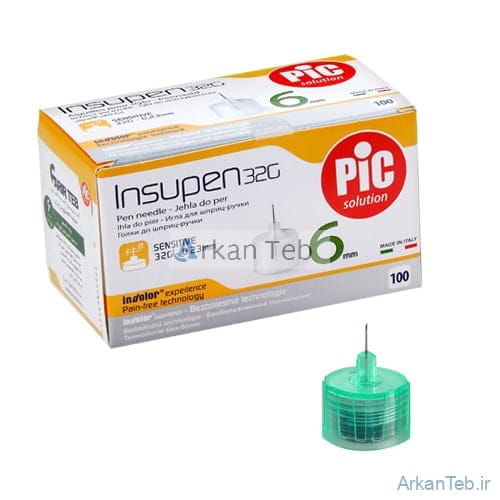 سرسوزن PiC سایز 6 میلی متری بسته 100 عددی ارکان طب