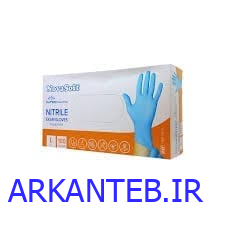 دستکش نیتریل آبی NovaSoft سایز Large ارکان طب