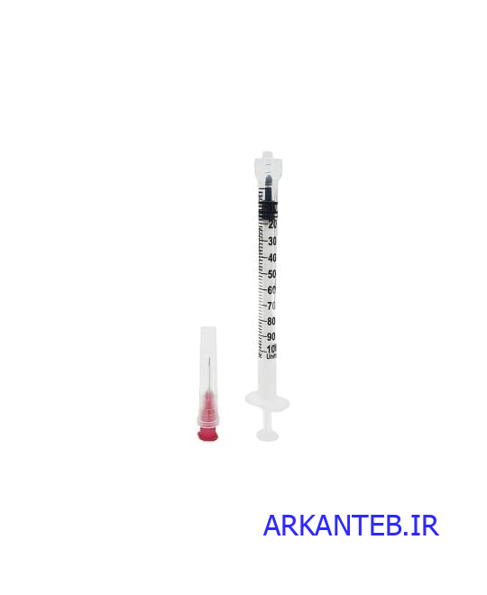 سرنگ انسولین سرسوزن جدا لوئرلاک یک میلی لیتر حلما طب ارکان طب