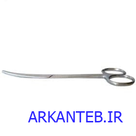 قیچی جراحی متز 12 سانت سر کج استیل ارکان طب