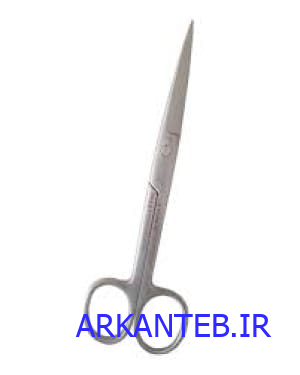 قیچی جراحی دو سر تیز 16 سانت استیل ارکان طب
