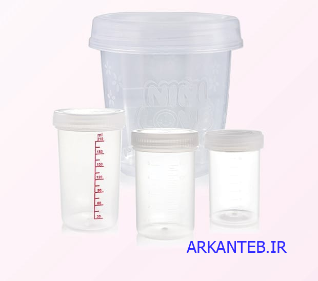 ظرف نگهدارنده شیر و غذا 180 میل سه عددی فناور طب (FTECO) ارکان طب