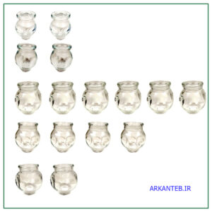 لیوان بادکش شیشه ای ست 16 عددی (کل بدن) برند فالیزک ارکان طب