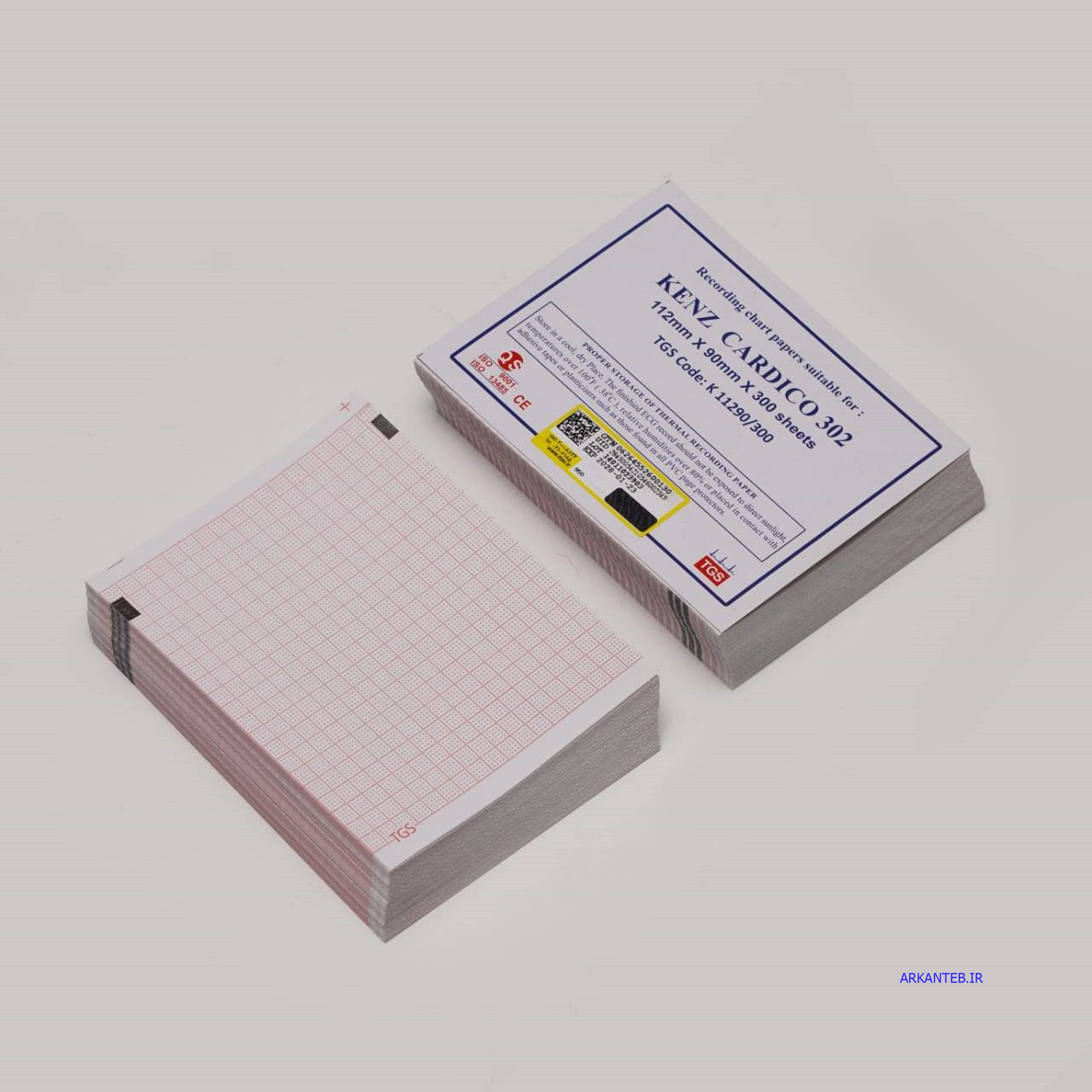 کاغذ کتابی نوار قلب کنز سایز 11در9 سانت برند TGS ارکان طب