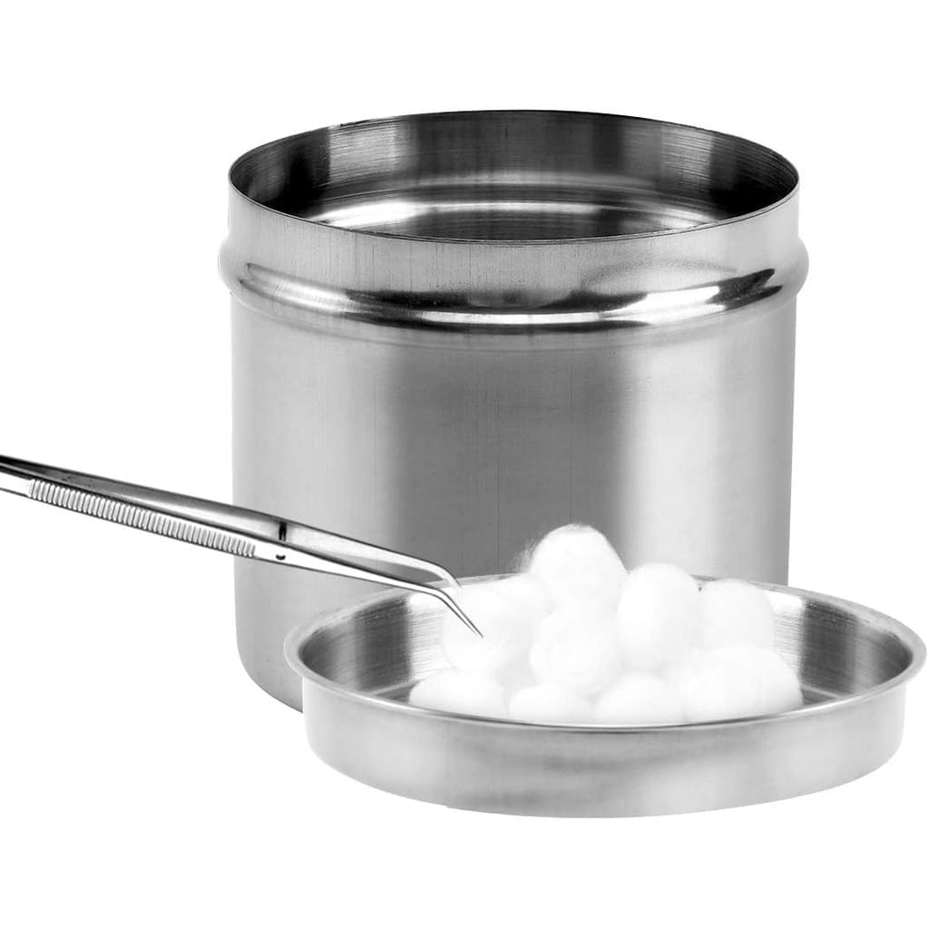 جای پنبه استیل سایز کوچک ۱.۴ لیتر ارکان طب