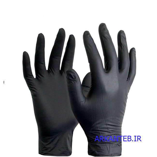 دستکش نیتریل مشکی ارکان طب