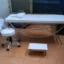 تخت معاینه و ماساژ پایه ثابت مدل هلالی ارکان طب