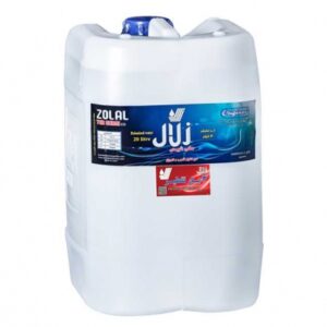 آب دیونیزه (مقطر ) 20 لیتری سه بار تقطیر برند زلال ارکان طب