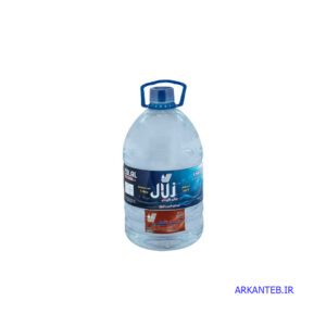آب دیونیزه (مقطر ) 5 لیتری سه بار تقطیر برند زلال ارکان طب